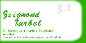 zsigmond kurbel business card